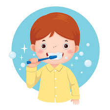 Brush his teeth